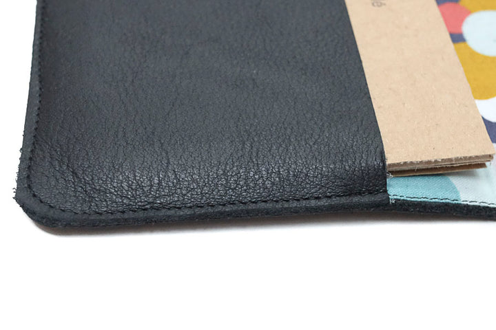 checkbook black leather long