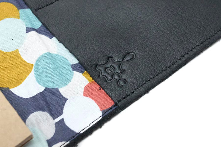 checkbook black leather long