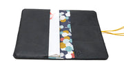 checkbook black leather long