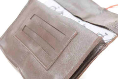 Pochette à tabac en cuir marron solex pour homme