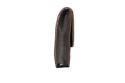 Pochette à tabac en cuir marron solex pour homme