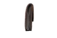 Pochette à tabac en cuir marron solex pour homme