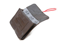 Pochette à tabac en cuir marron solex pour homme