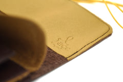 Grand porte-monnaie marron en cuir upcyclé | Fait main à Rennes fait main à Rennes - Photo 8