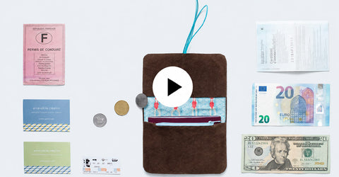 video portefeuille cuir
