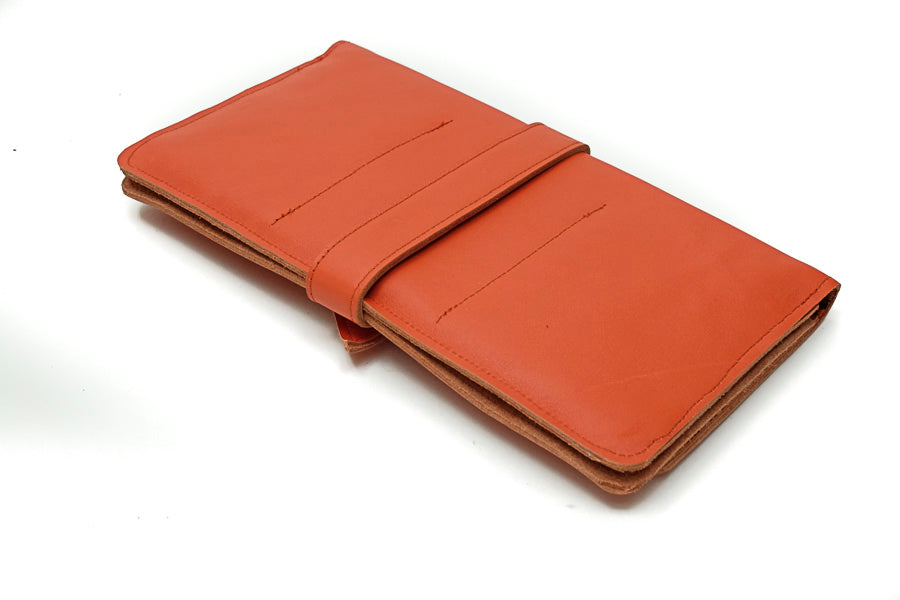Red leather organizer