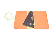 Portefeuille ergonomique Pamilacan – Cuir Orange format poche