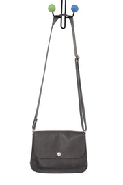 Handcrafted leather Small Black Upcycled Leather Handbag made in France - Detail 4