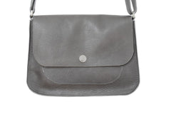 Handcrafted leather Small Black Upcycled Leather Handbag made in France - Detail 5