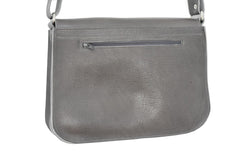 Handcrafted leather Small Black Upcycled Leather Handbag made in France - Detail 6