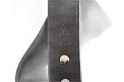 Handcrafted leather Small Black Upcycled Leather Handbag made in France - Detail 13