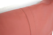 Handcrafted leather Small Red Upcycled Leather Handbag made in France - Detail 6