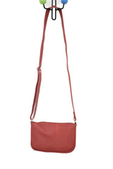 Handcrafted leather Small Red Upcycled Leather Handbag made in France - Detail 8