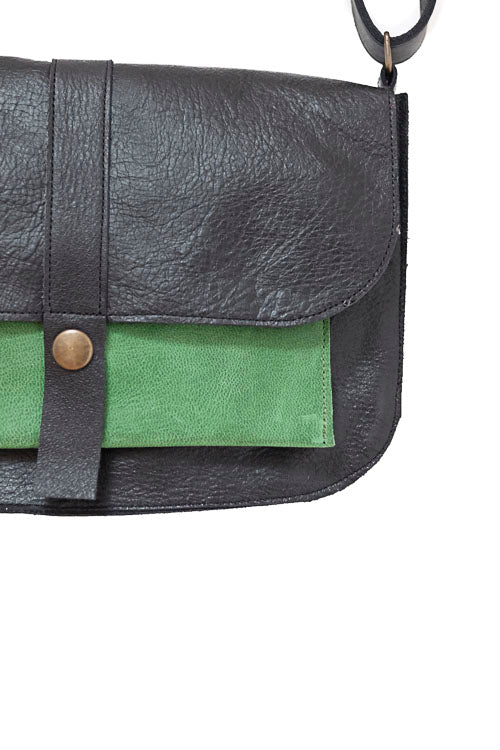 leather handbag crossbody green