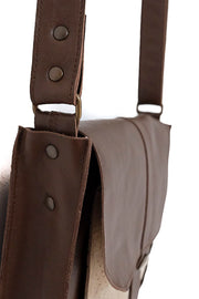 Brown leather bag woman