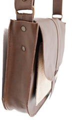 Brown leather bag woman