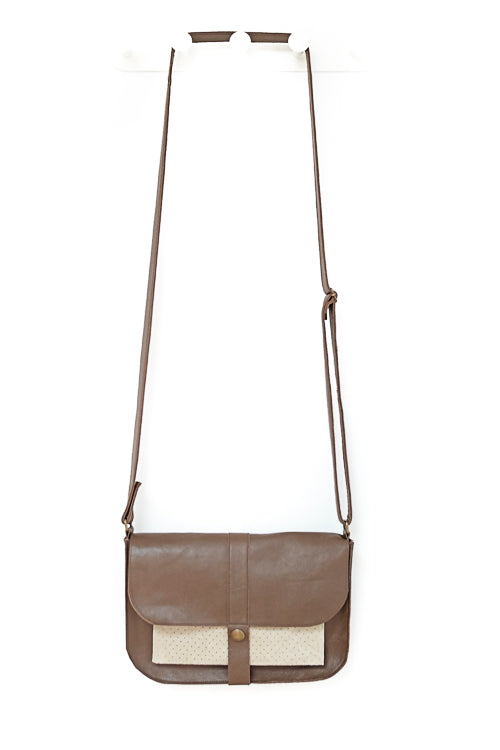 Brown leather bag woman