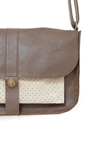 Brown leather bag woman