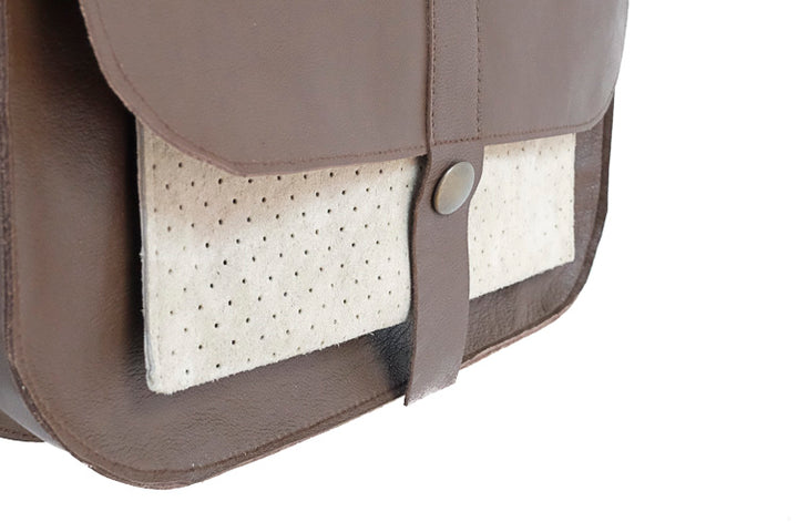 Brown leather bag woman