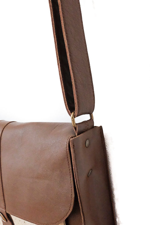 Brown leather bag woman