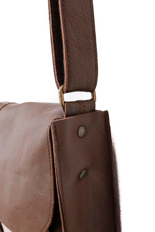Brown leather bag woman