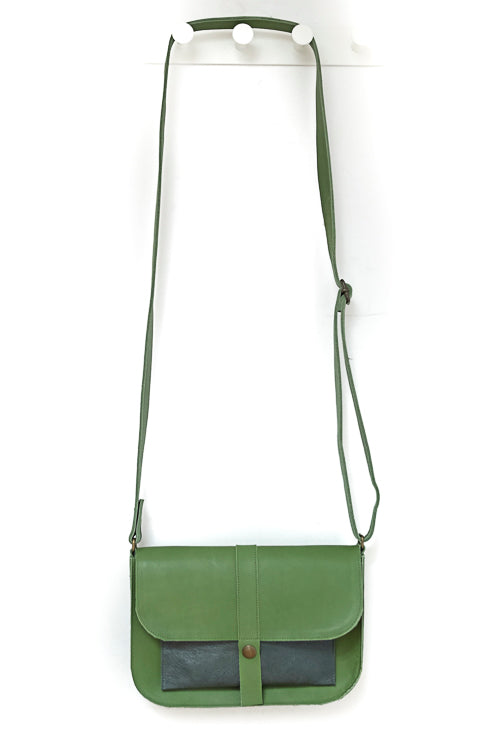 Handbag leather green