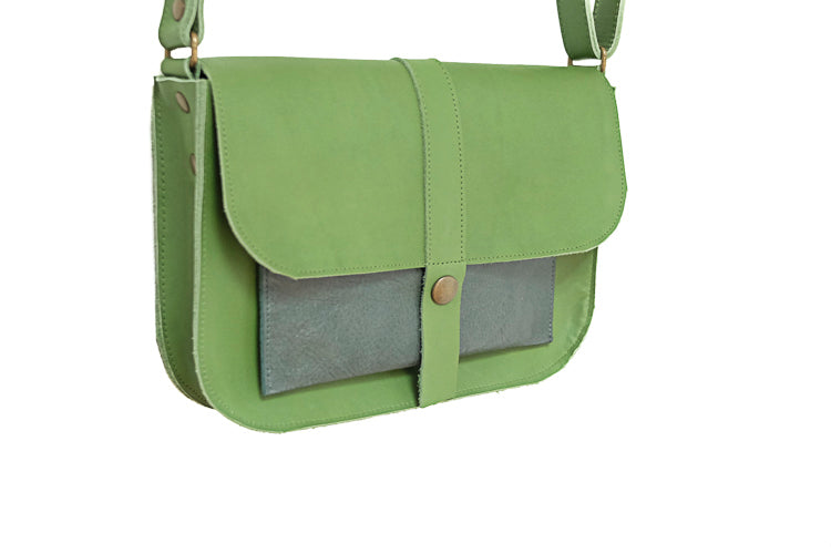 Handbag leather green