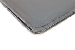 Porte-chéquier en cuir noir