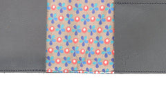 Porte-chéquier en cuir noir