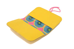 Porte cartes cuir coloré