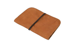 Handcrafted leather Handmade Leather Card Holder made in France - Detail 3