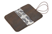 Handcrafted leather Handmade Leather Card Holder made in France - Detail 6