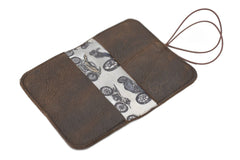 Handcrafted leather Handmade Leather Card Holder made in France - Detail 6