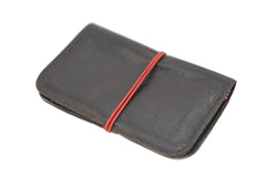 Porte-cartes en cuir en cuir artisanal fait main à Rennes - Photo 12