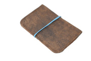 Porte-cartes en cuir en cuir artisanal fait main à Rennes - Photo 4
