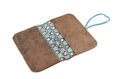 Porte-cartes en cuir en cuir artisanal fait main à Rennes - Photo 5