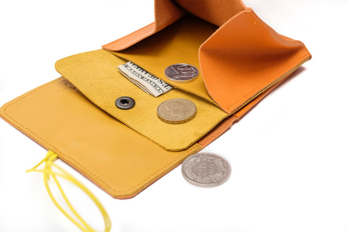 Grand porte-monnaie orange