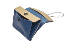 Grand porte monnaie bleu