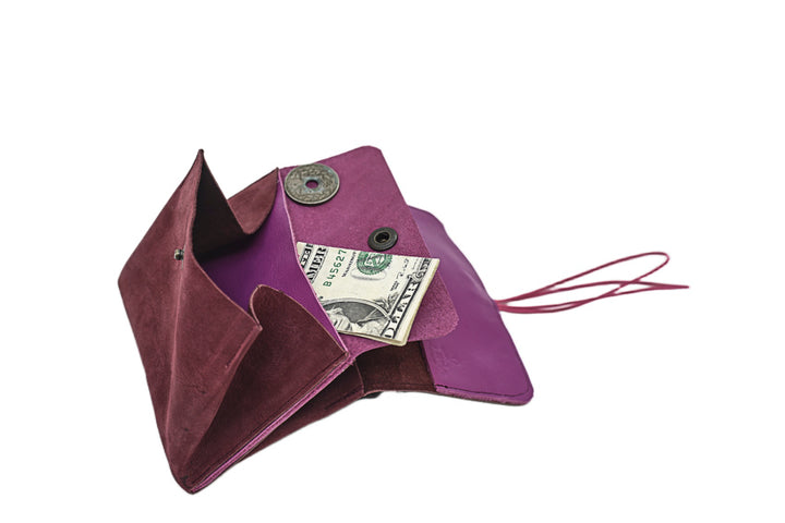 Grand porte monnaie en cuir