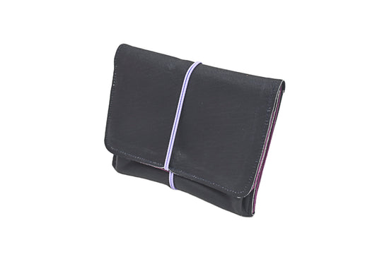 Large blue leather purse