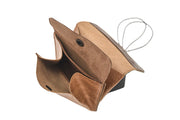 porte monnaie en cuir souple camel