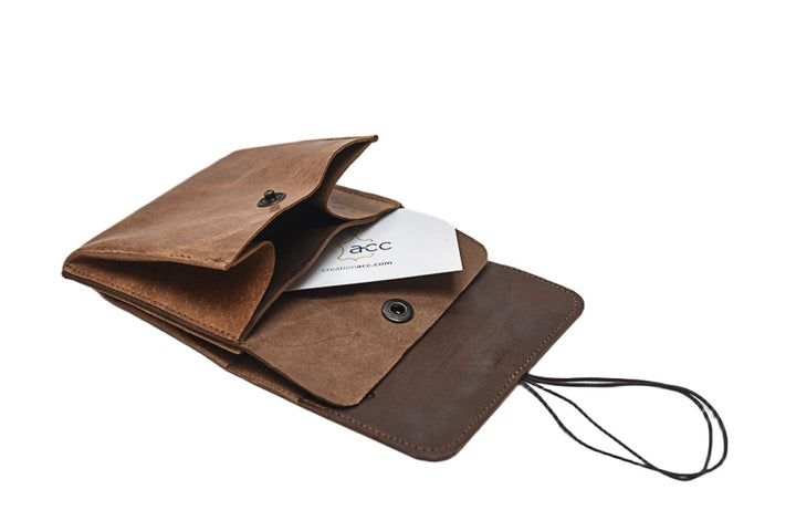 Grand porte monnaie camel