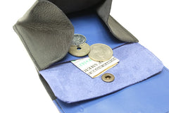 Grand porte-monnaie en cuir noir