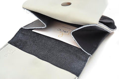 Large Blue Leather Coin Purse