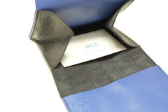 Grand porte-monnaie en cuir noir