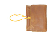 Porte-monnaie en cuir cognac pour homme