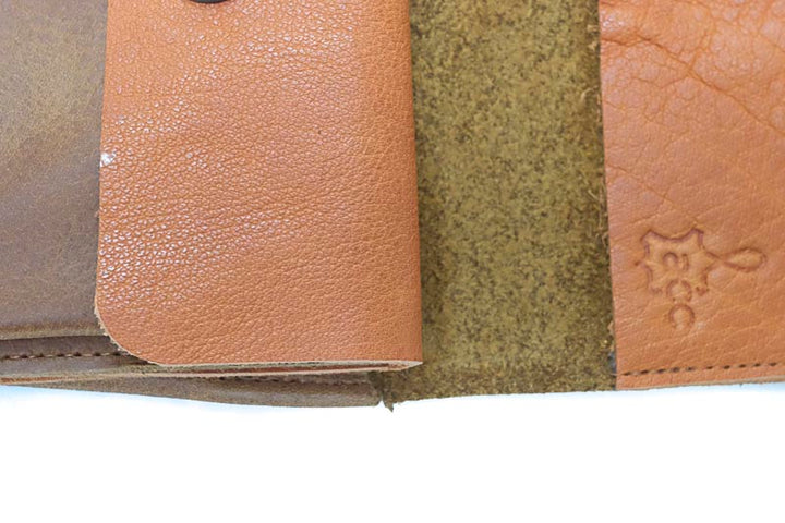 Porte-monnaie en cuir cognac pour homme