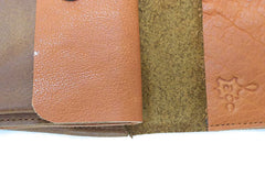 Porte-monnaie en cuir cognac pour homme