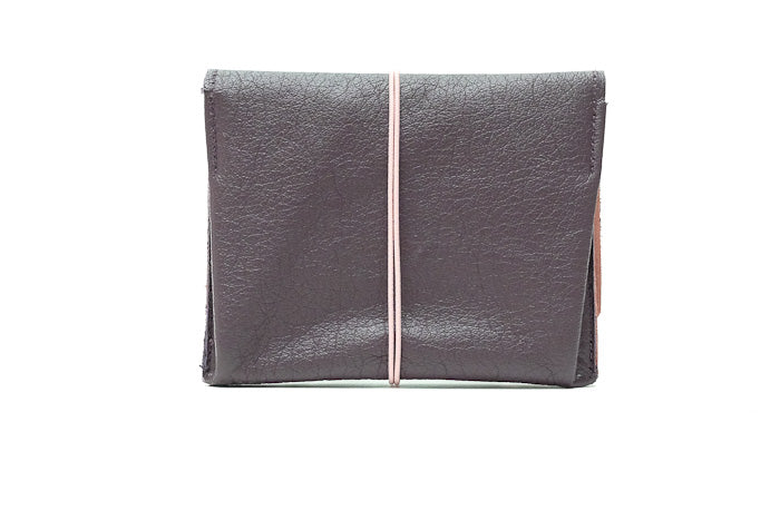 Grand porte-monnaie en cuir marron