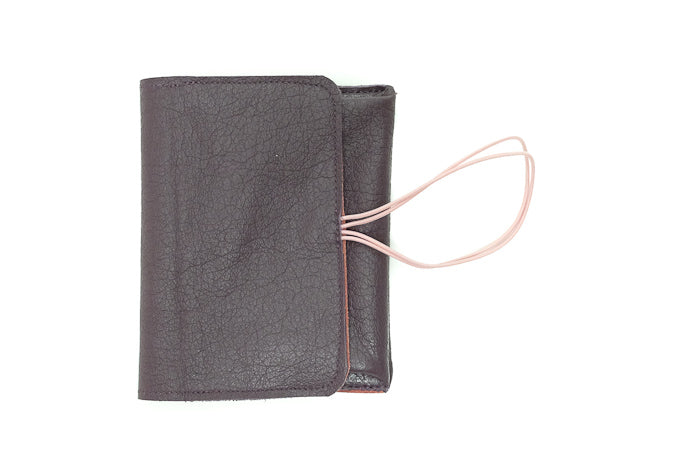 Grand porte-monnaie en cuir marron